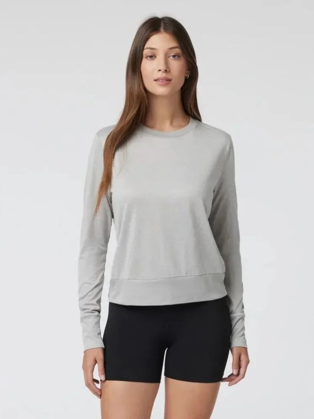 Vuori Soft Day Dream Crew Top Light Gray Sz Small